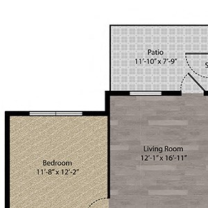 Two Bedroom Floor Plan Two Bedroom Floor Plan at Landings Apartments, The, Bellevue, NE, 68123